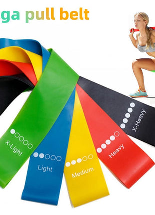 Yoga Resistance Rubber Bands Indoor Outdoor Fitness Equipment 0.35mm-1.1mm Pilates Sport Training Workout Elastic Bands