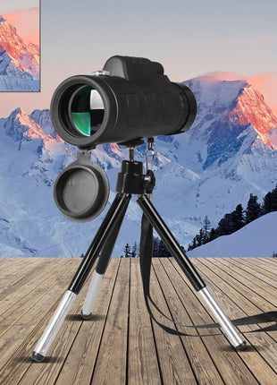 Compatible with Apple, Monocular Telescope Zoom Scope with Compass Phone Clip Tripod